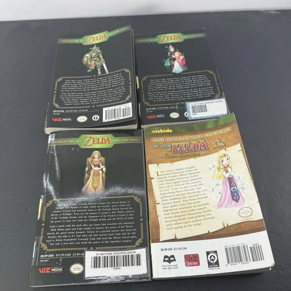 Legend of Zelda Manga Lot Twilight Princess Vol 3 4 5 7 + Four Swords Part 1
